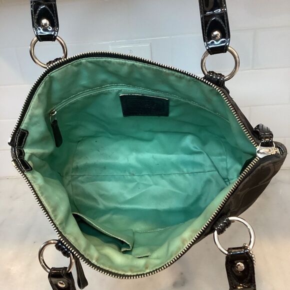 Coach Signature C Small Tote Bag Satchel Shoulder Bag - Picture 11 of 16